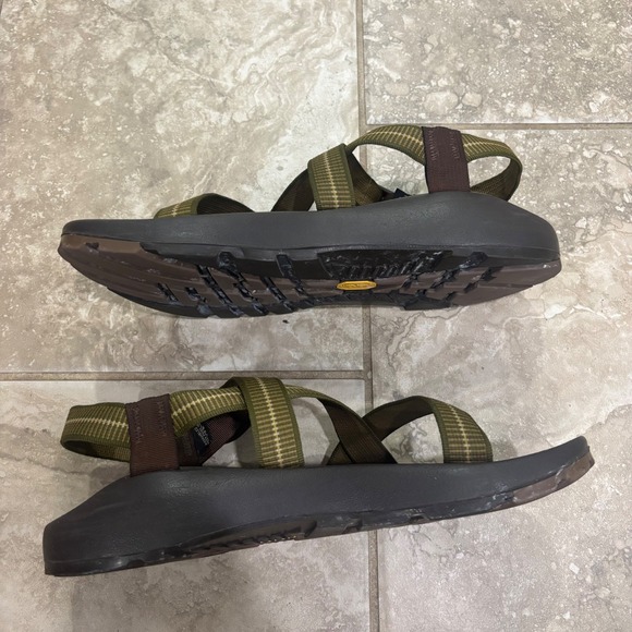 Chaco Z1 Classic Mens Sandals Size 12 Olive Green Brown Vibram USA Made main image 6
